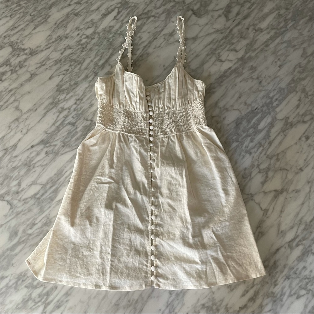 For Love & Lemons white mini dress